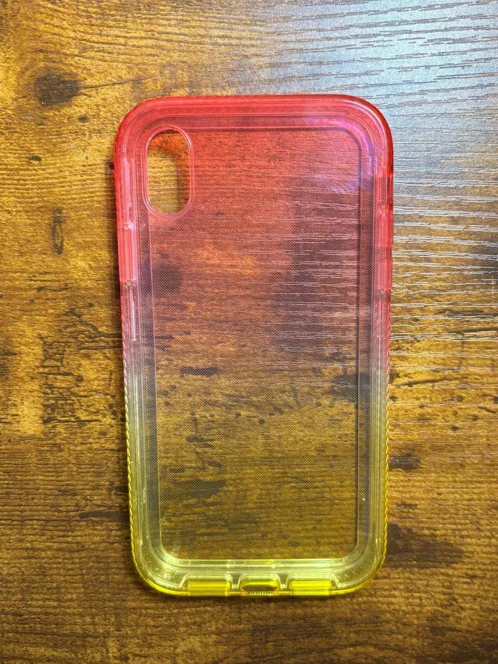 Transparent Red to Yellow Gradient Phone Case - Compatible iPhone XR